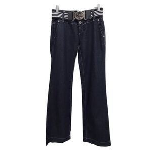 Dolce & Gabbana Dark Blue Wide Leg Jeans w/Belt